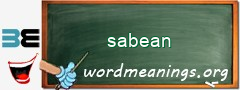 WordMeaning blackboard for sabean